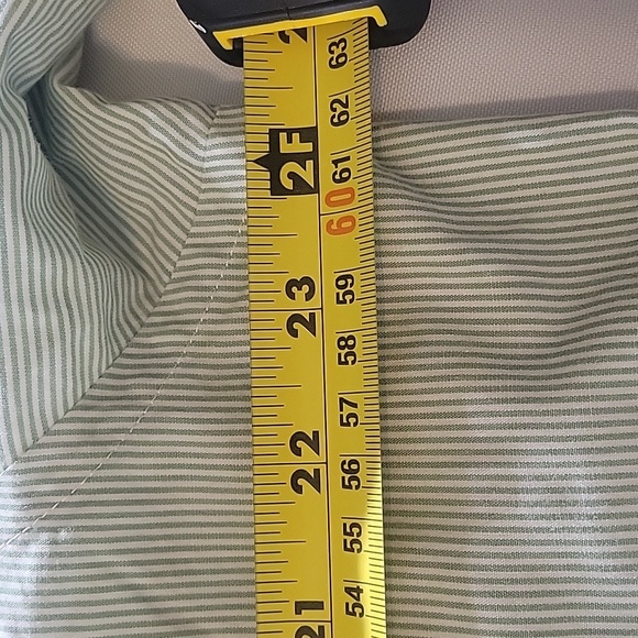 Dockers Short Sleeve Button Down Green White Collared Shirt - Picture 7 of 7